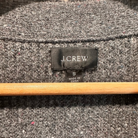 J. Crew• Charcoal Ribbed Button-Front Cardigan - Picture 4 of 5